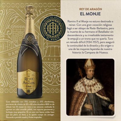 CAVA BRUT NATURE EL MONJE – REYES D ARAGON, 750мл
