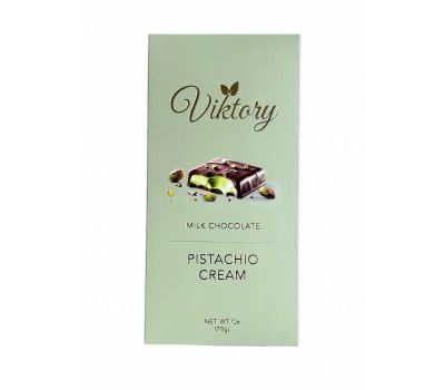 МЛЕЧЕН ШОКОЛАД С КРЕМ ОТ ШАМФЪСТЪК, 70гр - VIKTORY