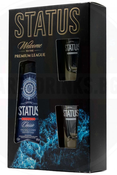 ВОДКА STATUS CLASSIC 500МЛ С 2 ЧАШИ