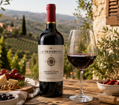 ЧЕРВЕНО ВИНО LA TRAVERSATA МОНТЕПУЛЧИАНО D’ABRUZZO DOC - CORVEZZO , 750мл