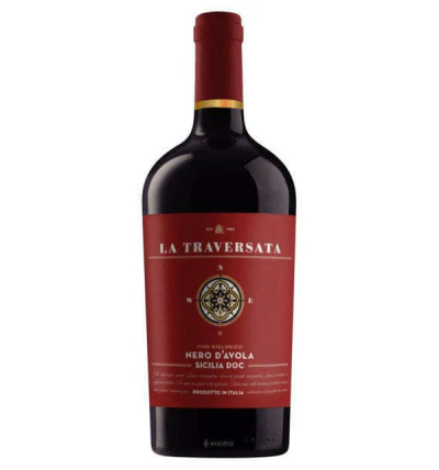 ЧЕРВЕНО ВИНО LA TRAVERSATA НЕРО Д'АВОЛА SICILIA DOC - CORVEZZO, 750мл