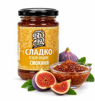 BuzKo FIG JAM, 70% WHOLE FRUIT – 380 g